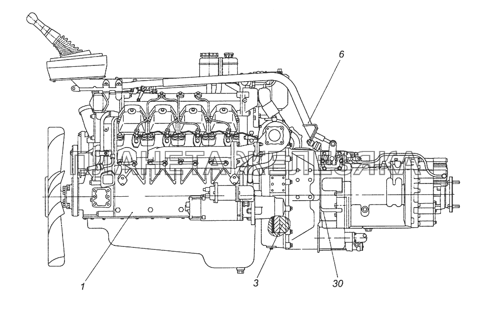 740.60-1000300-91 Агрегат силовой КамАЗ-6522 (Euro-2, 3)